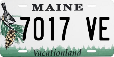 ME license plate 7017VE
