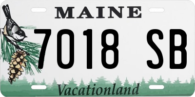 ME license plate 7018SB