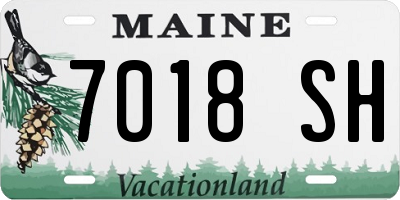ME license plate 7018SH