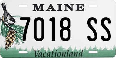 ME license plate 7018SS