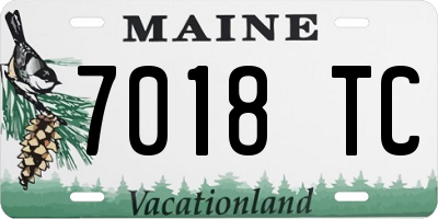 ME license plate 7018TC