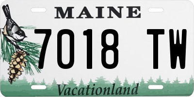 ME license plate 7018TW
