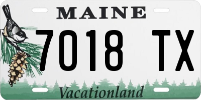 ME license plate 7018TX