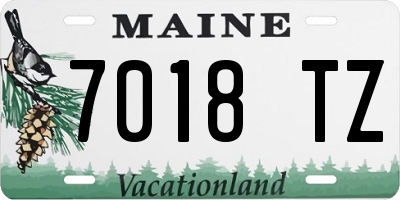 ME license plate 7018TZ