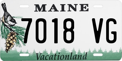 ME license plate 7018VG