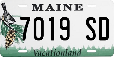 ME license plate 7019SD