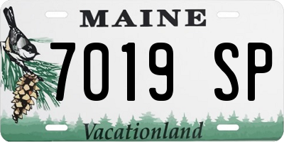 ME license plate 7019SP