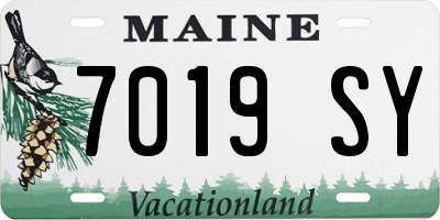 ME license plate 7019SY