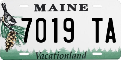ME license plate 7019TA