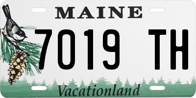 ME license plate 7019TH