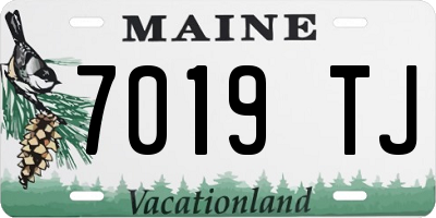 ME license plate 7019TJ