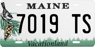 ME license plate 7019TS