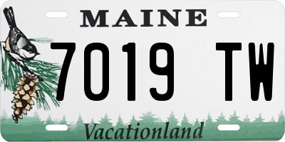 ME license plate 7019TW