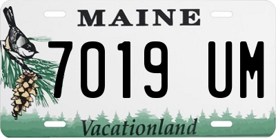 ME license plate 7019UM