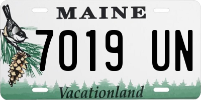ME license plate 7019UN