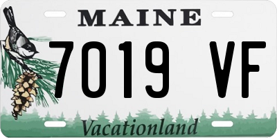 ME license plate 7019VF