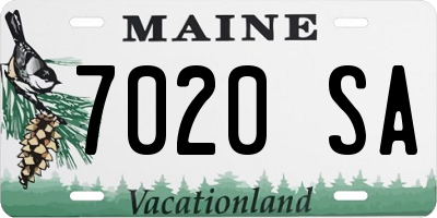 ME license plate 7020SA