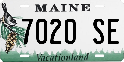 ME license plate 7020SE