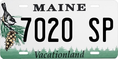 ME license plate 7020SP