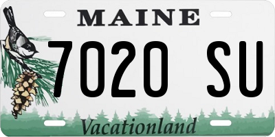 ME license plate 7020SU