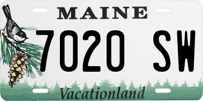 ME license plate 7020SW