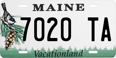 ME license plate 7020TA