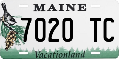 ME license plate 7020TC