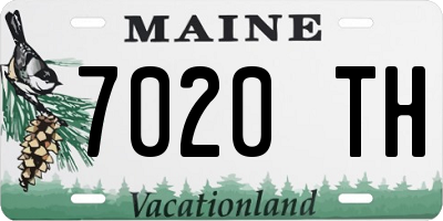 ME license plate 7020TH