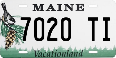ME license plate 7020TI