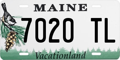 ME license plate 7020TL