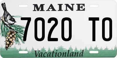 ME license plate 7020TO