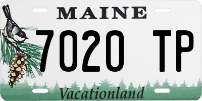 ME license plate 7020TP