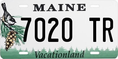 ME license plate 7020TR
