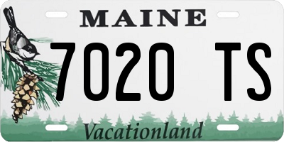 ME license plate 7020TS