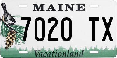 ME license plate 7020TX