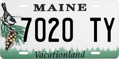 ME license plate 7020TY