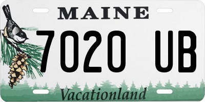 ME license plate 7020UB