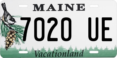 ME license plate 7020UE