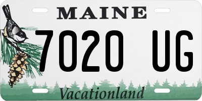 ME license plate 7020UG