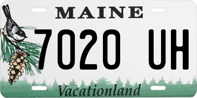 ME license plate 7020UH