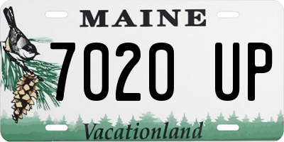 ME license plate 7020UP