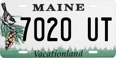 ME license plate 7020UT