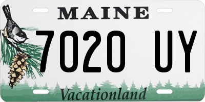 ME license plate 7020UY