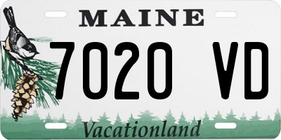 ME license plate 7020VD