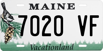 ME license plate 7020VF
