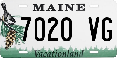 ME license plate 7020VG