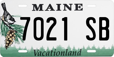 ME license plate 7021SB