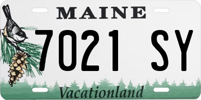 ME license plate 7021SY