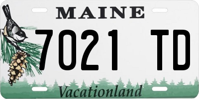 ME license plate 7021TD