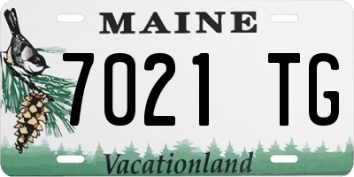 ME license plate 7021TG